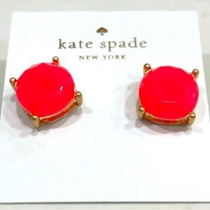 Kate Spade New York ♠️ neon pink square stud earrings
